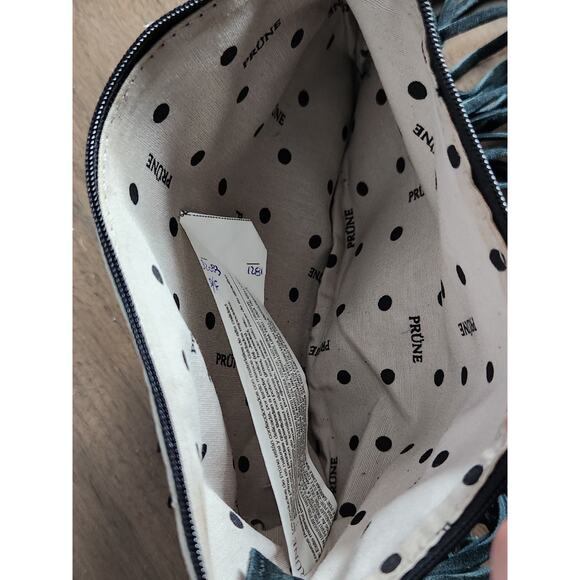 Prüne Leopard Print Haircalf Look Leather Suede Fringe Wristlet Bag Western Boho - Picture 7 of 10